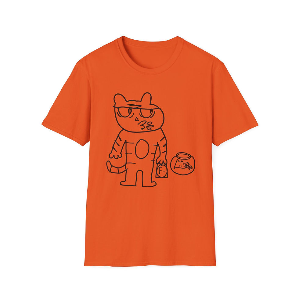Thumbnail: Funny Graphic Tee - Spitting Cat by Zachary, Adult Unisex