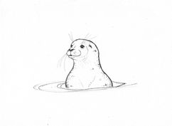 süße Robbe  Illustration Tattoo-Design Rahel Bachem 