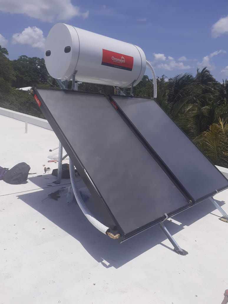 Chromagen 80-gal solar water heating system, Crooked tree