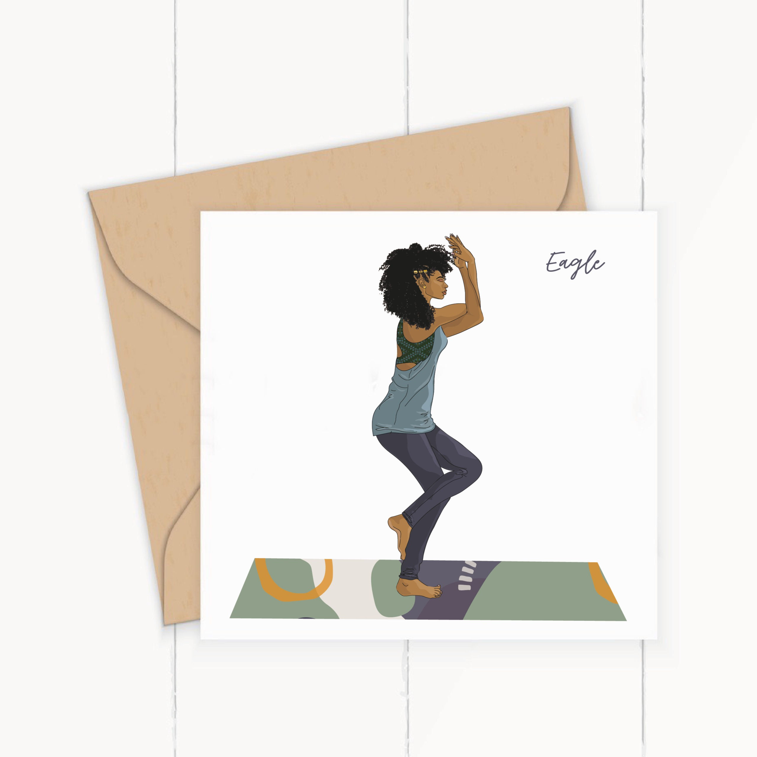 Eagle Pose Greeting Card Image