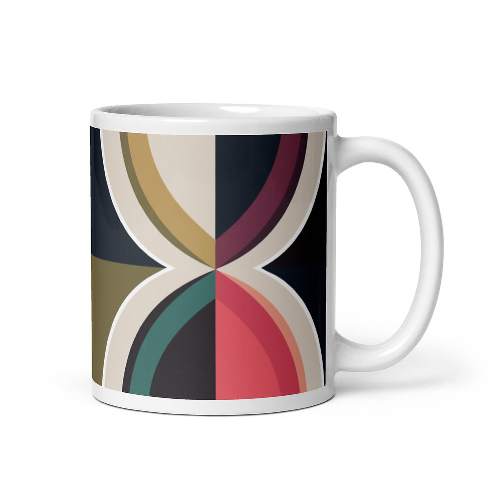 Orbit mug on white background side view with handle on the right