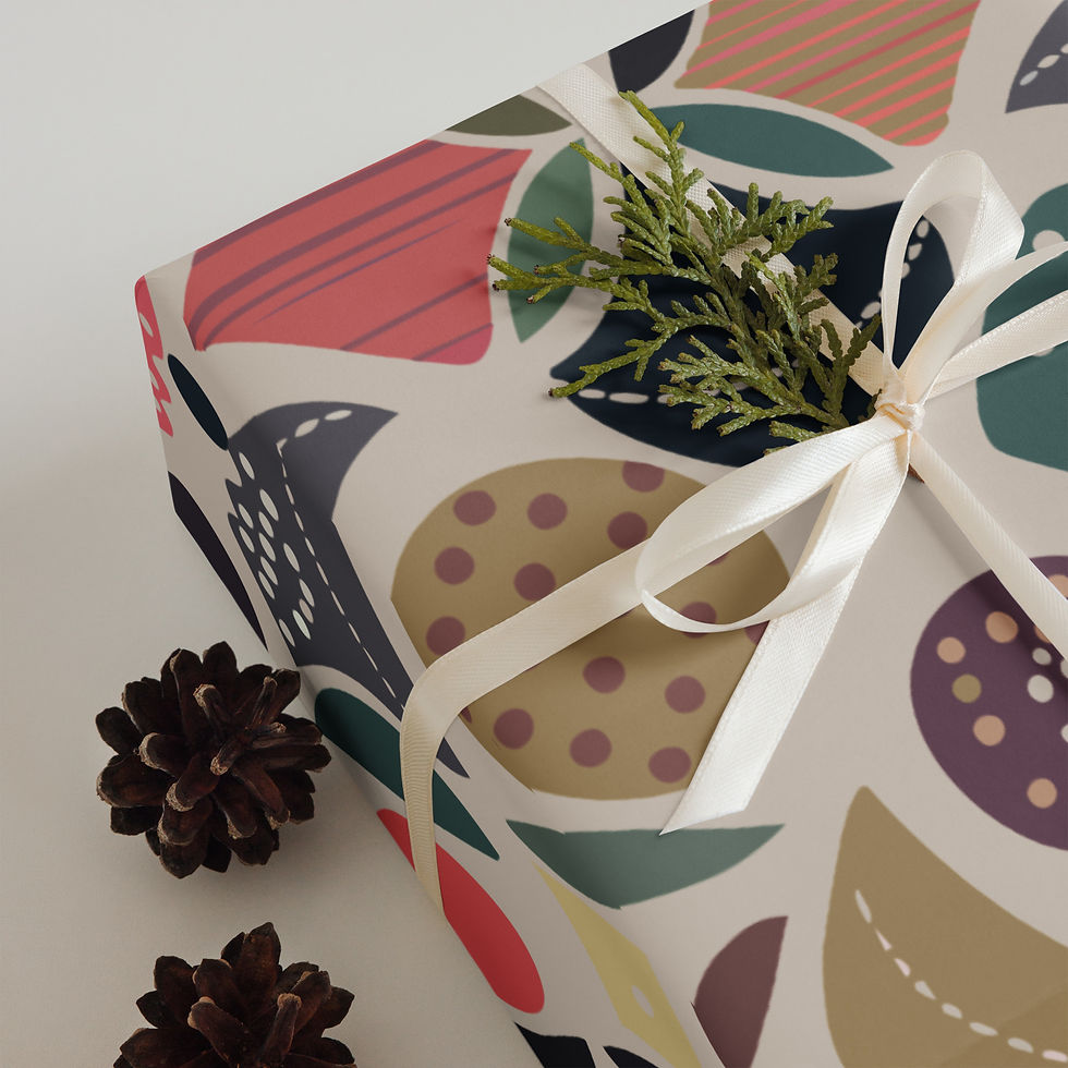 Mosaic Melody luxury gift wrap paper.