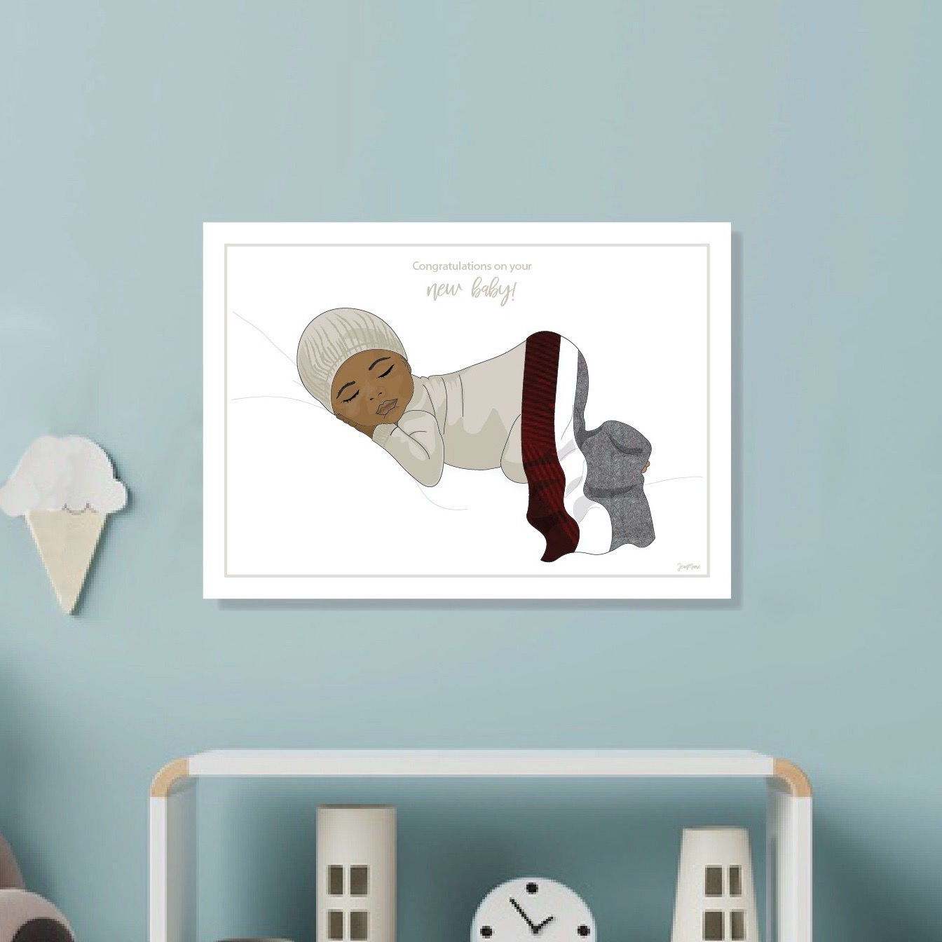 New Baby Arrival  A4 Art Print