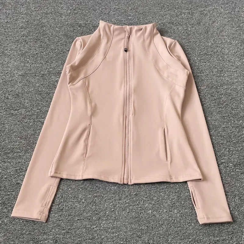 Thumbnail: Quick Dry Stand Up Collar Fitness Jacket for Women Slim-Fit Zipper Yoga Wear