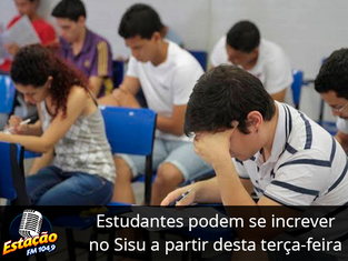 Estudantes podem se increver no Sisu a partir desta terça-feira
