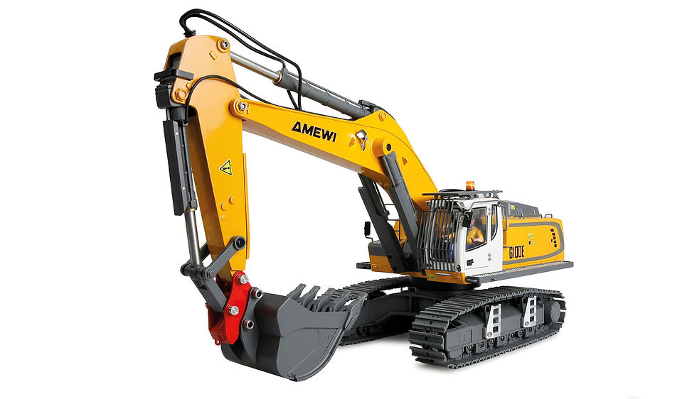 Amewi G100E Vollmetall RC Bagger 1:18 RTR - XXL mit Transportbox