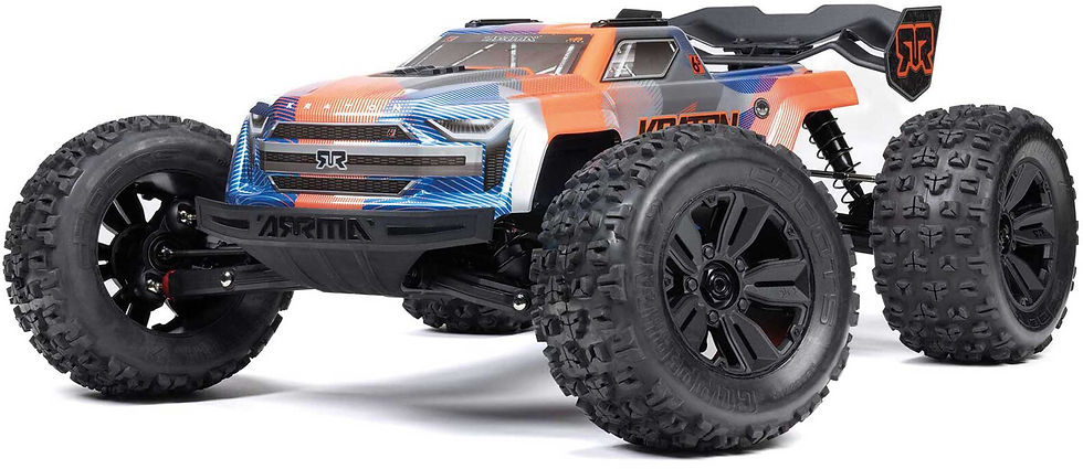 ARRMA KRATON 6S V6 4X4 BLX 1/8 Brushless Speed Monster Truck RTR, Blau/Oran