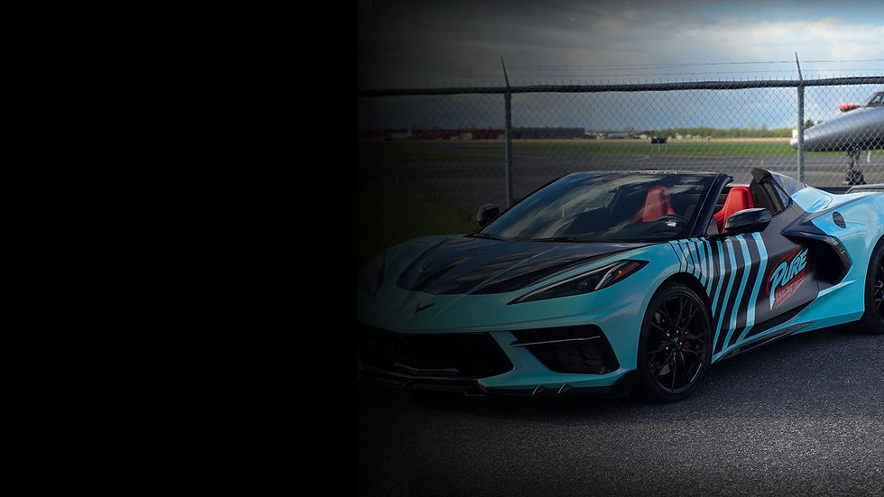 Color PPF Montreal - Premium colored paint protection film installed on a Chevrolet Corvette by Pure Bespoke.