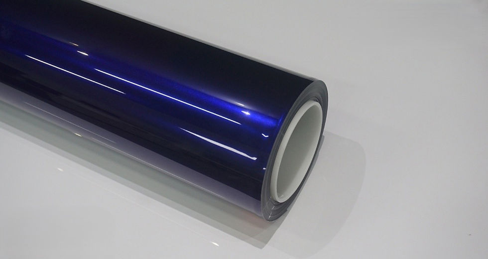 Royal Ingot Blue Color PPF film roll showing the rich metallic royal blue finish by Bespoke Wraps