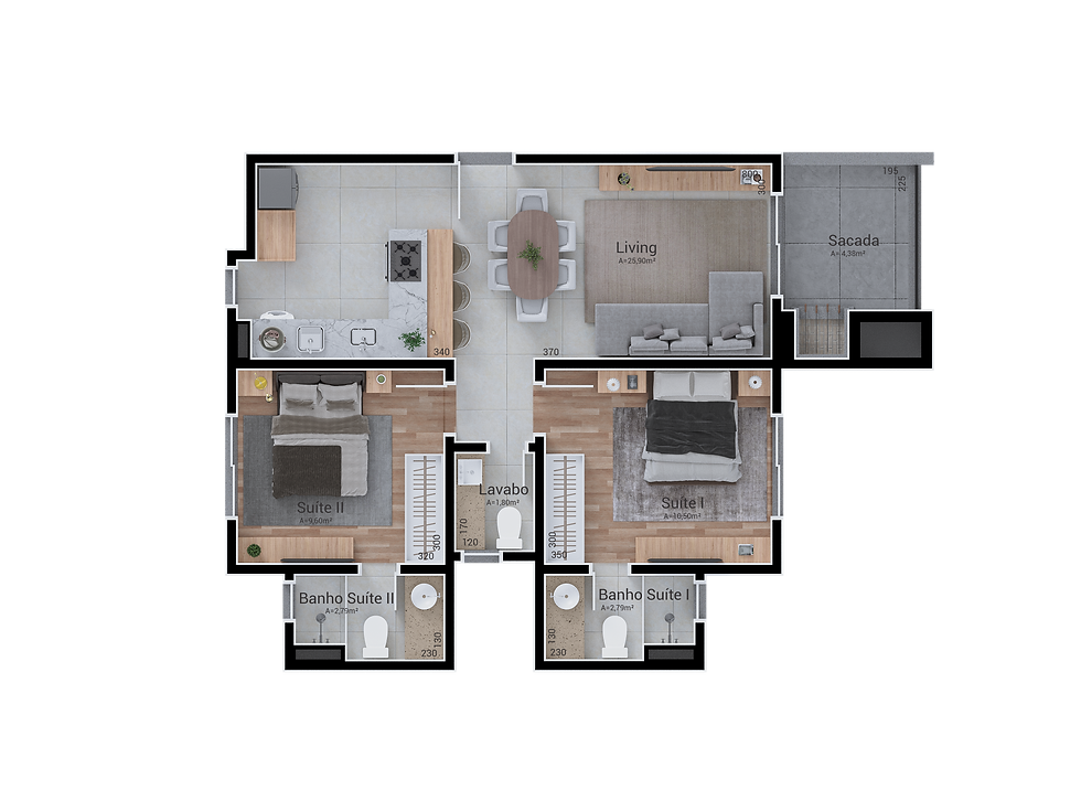 SAN - PB humanizada - 2 dorm - SEM FUNDO - RB
