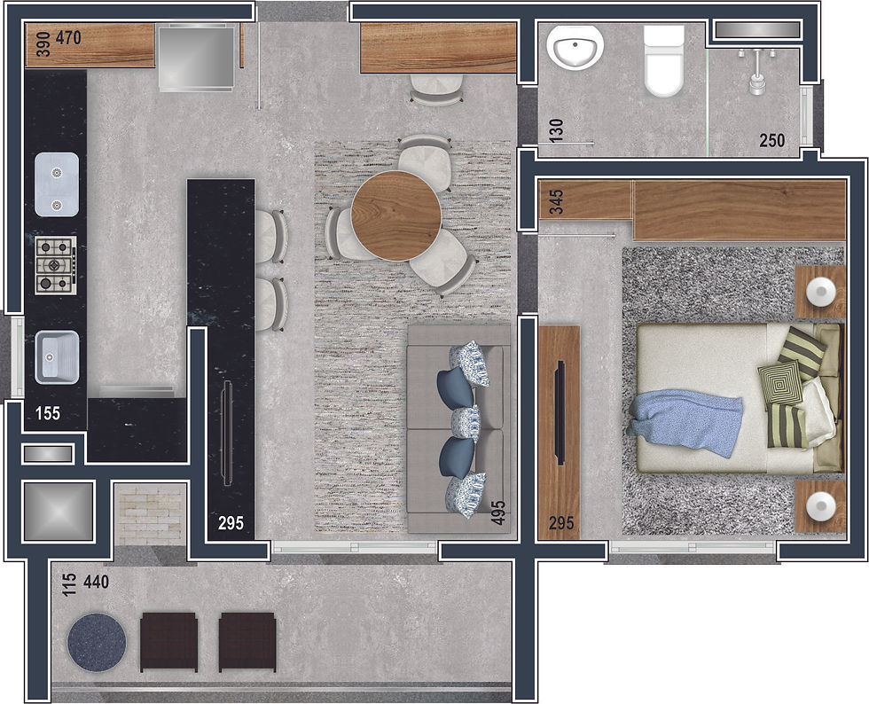 Residencial ONE - Planta Baixa Humanizada - Apartamento Um Dormitório