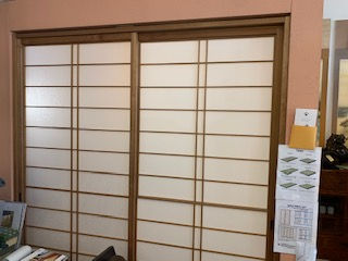 Shoji, the Japanese style slide door is on display in the store!