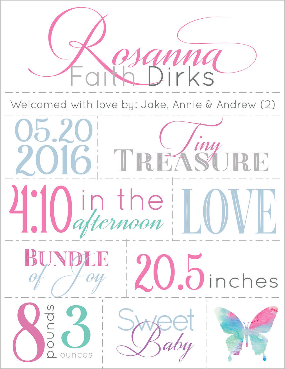 #76 - Rosanna Faith - $.70