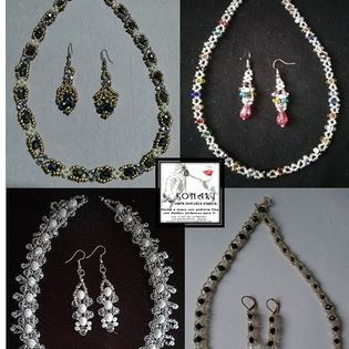 ARETES Y COLLAR TEJIDOS