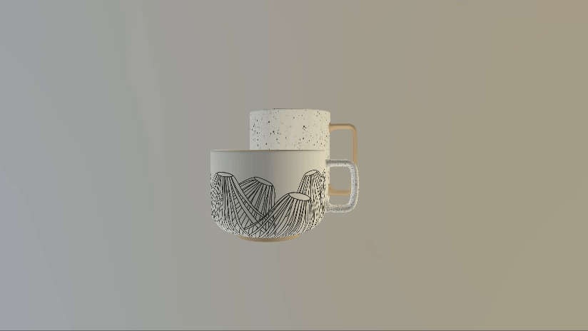 Ilustração em cerâmica 3D