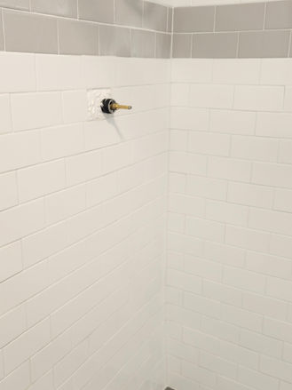 Finished shower wall repair.