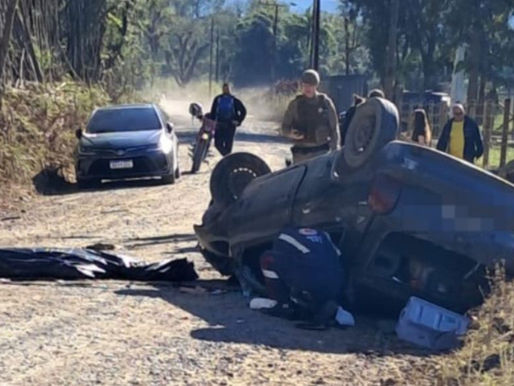 Homem morre após capotar carro na Estrada Quiriri