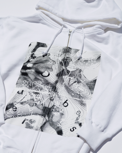 Cosmic-Blossom Zip Hoodie