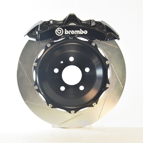 Miniaturbild: 4-Kolben Brembo 380mm Bremsanlage Dodge Magnum HA gelocht geschlitzt rot schwarz silber gelb