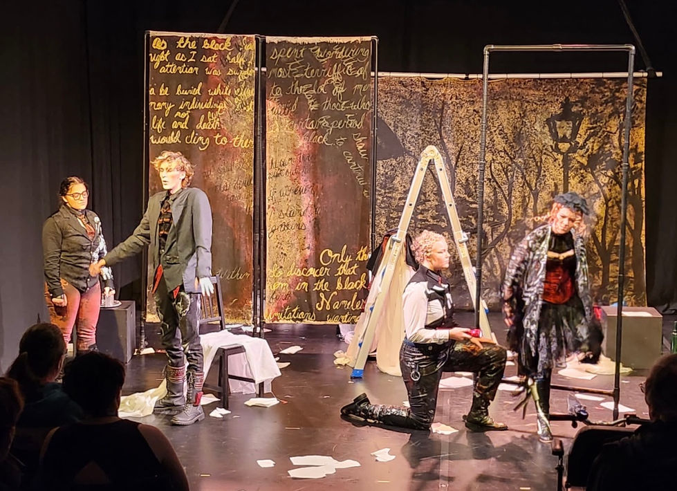Meredith Fraley in MisterE of Imagination: Tales of Edgar Allan Poe at the Edinburgh FRINGE Festival.