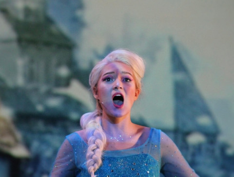Meredith Fraley as "Elsa" in Disney's Frozen Jr.