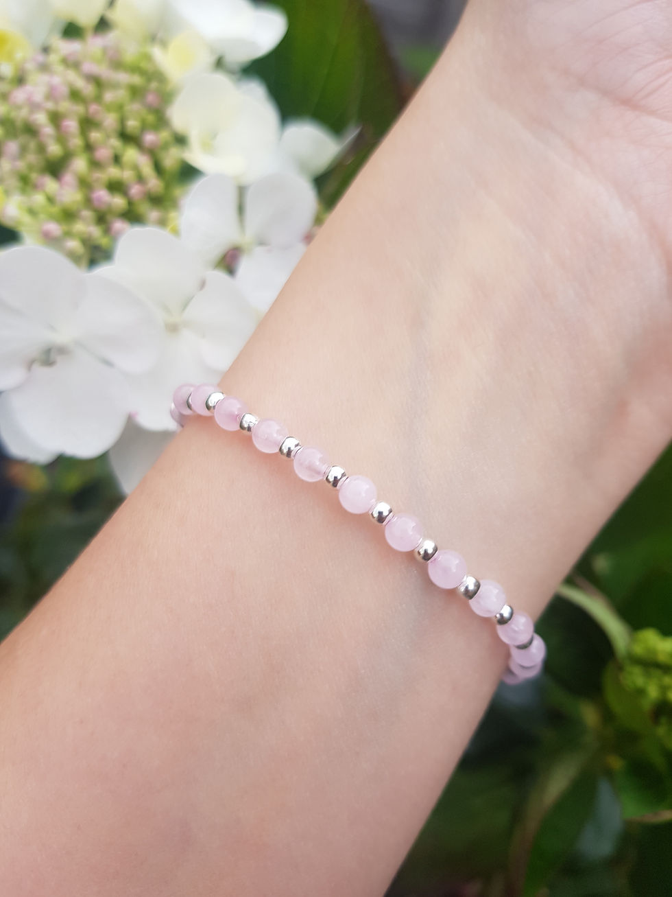 Thumbnail: Rose Quartz Dainty Bracelet 
