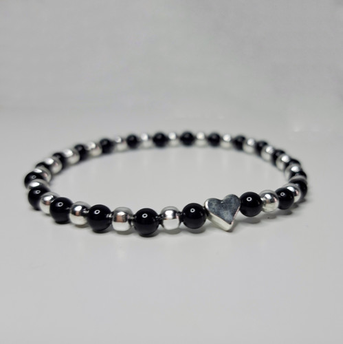 ★SENTIMENTS★ NO.438 [BLACK] ONYX HEART BRACELET NO.438 [BLACK] ONYX HEART BRACELET - SENTIMENTS | 60