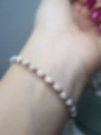 Thumbnail: Mother of Pearl Rose Gold Dainty Bracelet