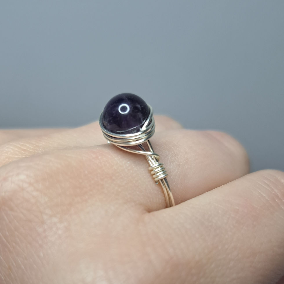 Amethyst Wire Wrapped Ring
