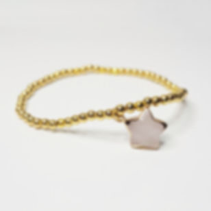 Rose Quartz Star Charm Bracelet