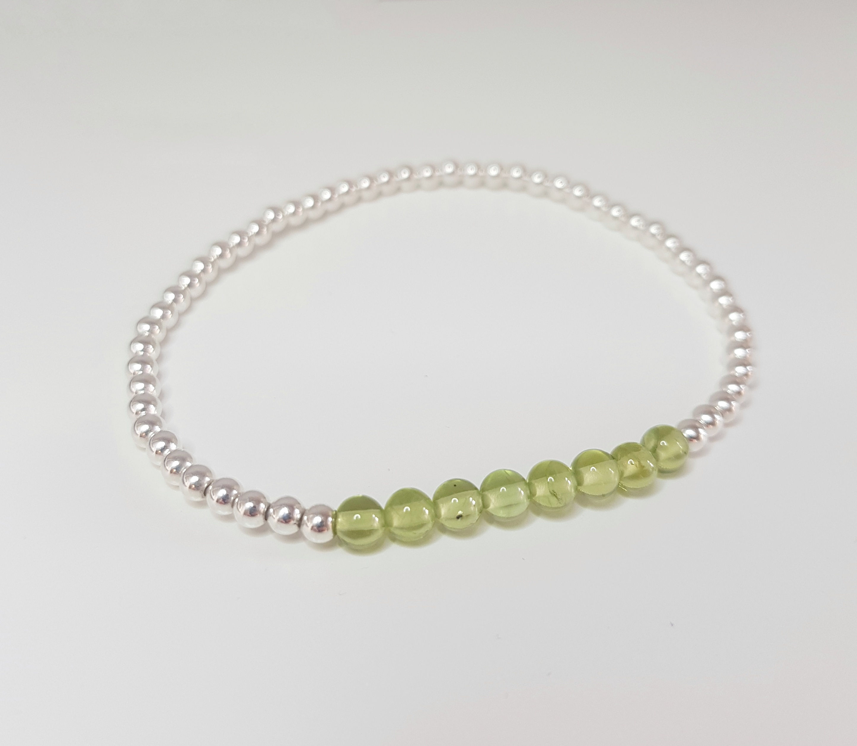 Peridot Dainty Band Bracelet