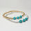 Thumbnail: Turquoise Triple Crystal Bracelet
