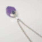 Thumbnail: Amethyst Silver Topped Necklace