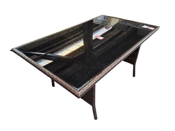 Thumbnail: Rattan Glass Top Table 30% off