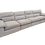 Thumbnail: Large Grey Fabric 4 Seater Sofa 