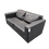 Thumbnail: 3 Seater Black Faux Leather Couch