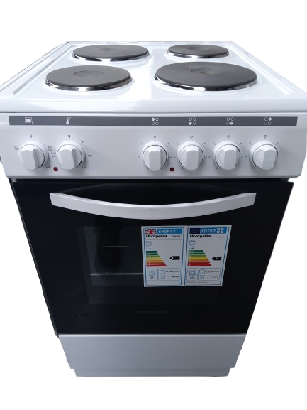 Thumbnail: Montpellier Electric Cooker (White | Single Oven & Grill) Steel Hob 50cm
