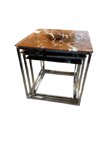 Thumbnail: Smoked Glass Effect Nest of 3 Tables