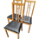 Thumbnail: Pine Frame Leather Seats 3 Dining Chairs 