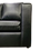 Thumbnail: Black Faux Leather 2 Seater Sofa