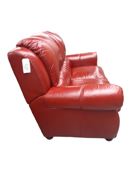 Thumbnail: 2 Seater Red Leather Sofa