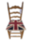 Wooden Dining Chair with Union Jack Cushion