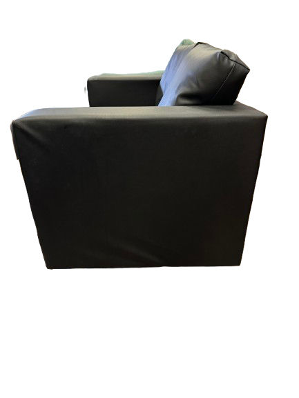 Thumbnail: Black Faux Leather 2 Seater  Sofa