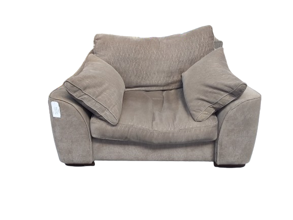 Thumbnail: Beige Fabric Cuddle Chair 