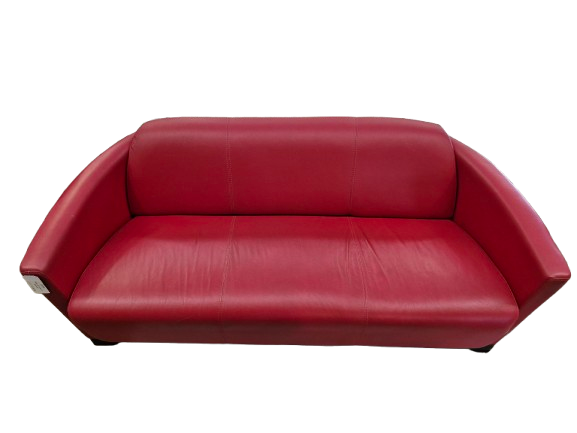 Thumbnail: Italian Red Leather 3 Seater Sofa