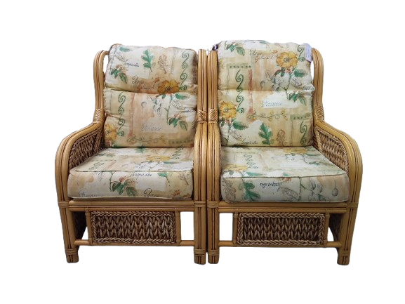 Thumbnail: Cane Conservatory 2 Seater Sofa and 2 Matching Armchairs 