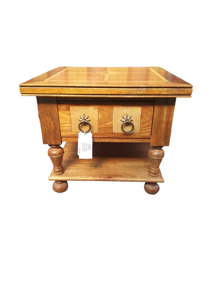 Thumbnail: Lamp Table in Light Walnut with Drawer 