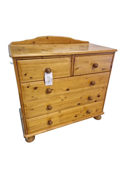 Pine 5 Drawer Chest of Drawers