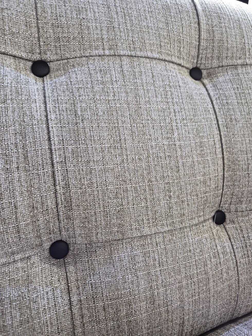 Thumbnail: DFS Verve Grey Fabric 3 Seater Sofa with Black Piping