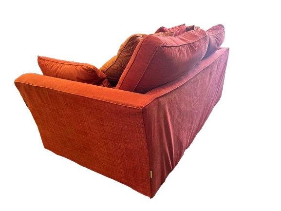 Thumbnail: Red Covered 2 Seater  Sofa Bed